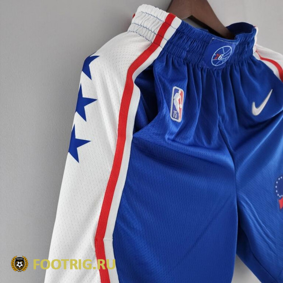Шорты Philadelphia 76ers сезон 2021-2022 цвет синий