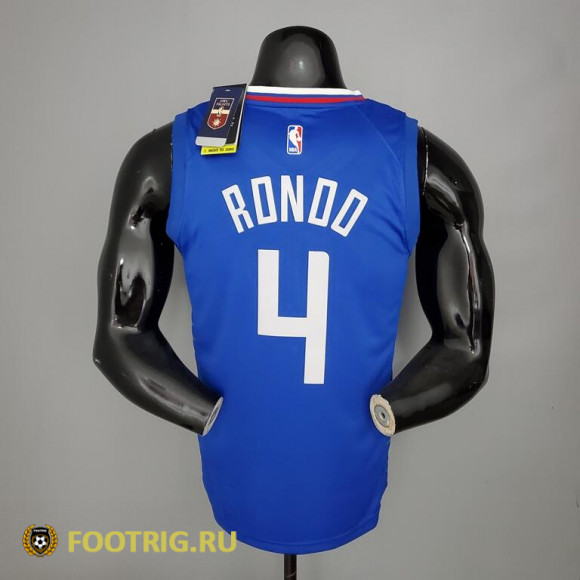 Майка Rondo №4 Los Angeles Clippers сезон 2021-2022 цвет синий Майка Rondo №4 Los Angeles Clippers сезон 2021-2022 цвет синий