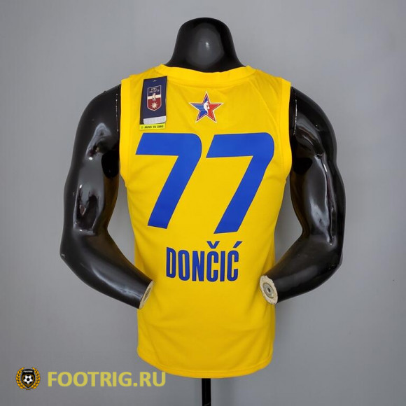 Майка Doncic №77 All Stars сезон 2021 цвет желтый Майка Doncic №77 All Stars сезон 2021 цвет желтый