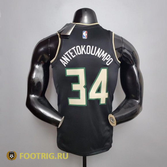 Майка Antetokounmpo №34 Milwaukee Bucks сезон 2021-2022 цвет черный OUN-37 Майка Antetokounmpo №34 Milwaukee Bucks сезон 2021-2022 цвет черный OUN-37