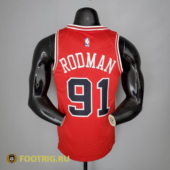 Майка Rodman №91 Chicago Bulls сезон 2021-2022 цвет красный Майка Rodman №91 Chicago Bulls сезон 2021-2022 цвет красный