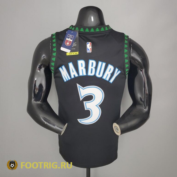 Майка Marbury №3 Minnesota Timberwolves сезон 2021-2022 цвет черный