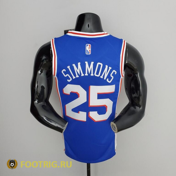 Майка Simmons №25 Philadelphia 76ers сезон 2021-2022 цвет синий Майка Simmons №25 Philadelphia 76ers сезон 2021-2022 цвет синий